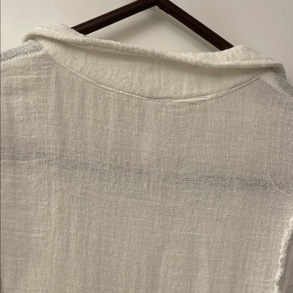 Jen's Pirate Booty Cream Romantic Cotton Blouse - Picture 12 of 13